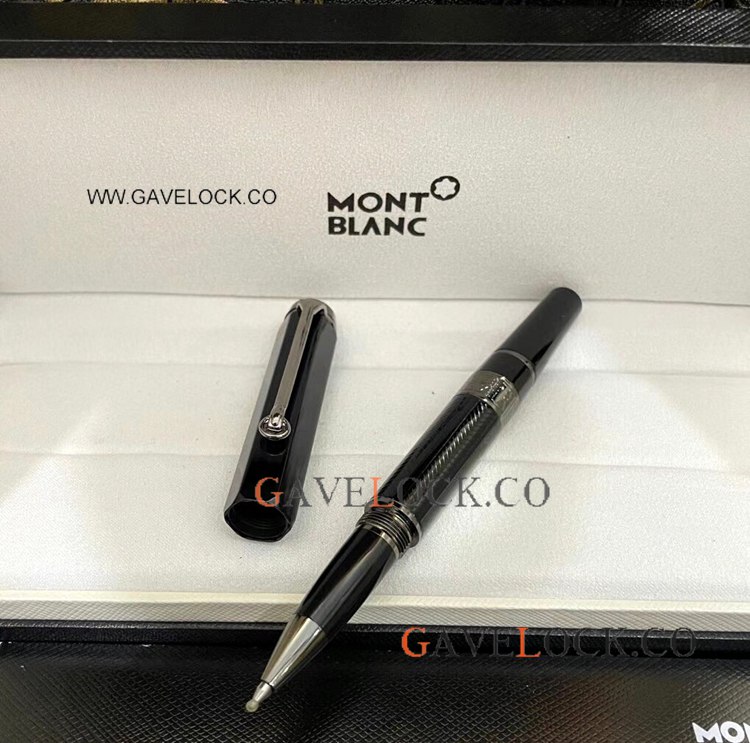Copy Montblanc William Shakespeare Black Rollerball Pen